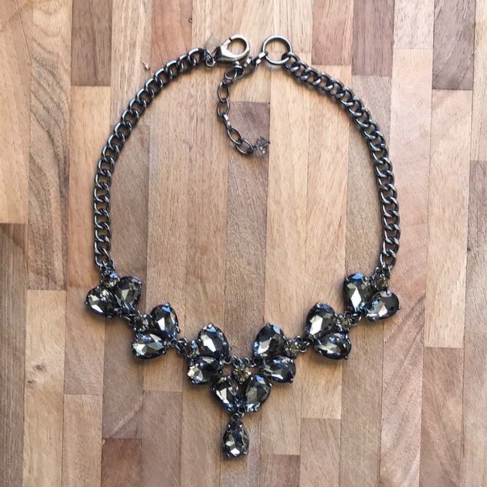 Black & Charcoal Rhinestone Necklace Set